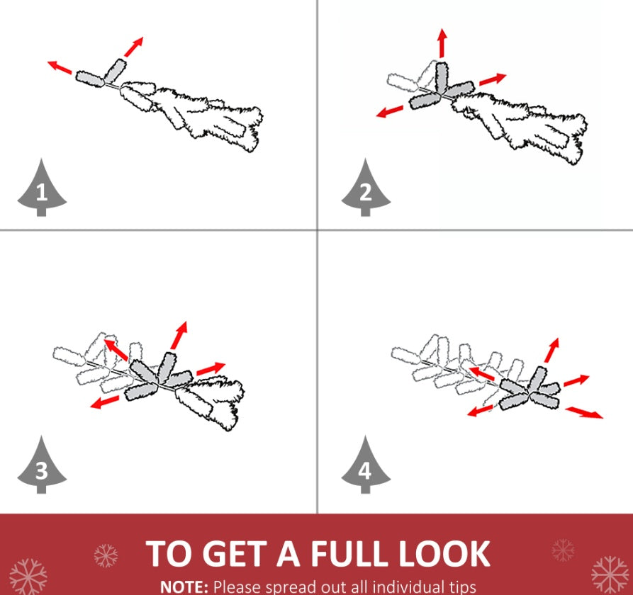 6ft White Christmas Tree Pre Lit PVC With Metal Stand 250 Warm White LED Tips For Home Decoration