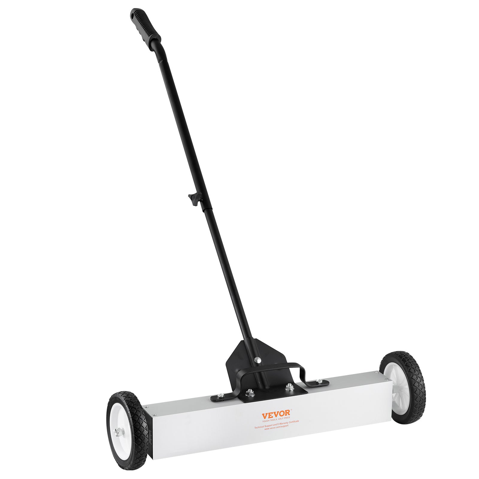 VEVOR 50Lbs Rolling Magnetic Sweeper With Wheels, Push-Type Magnetic Pick Up Sweeper, 24-inch Large Magnet Pickup Lawn Sweeper With Telescoping Handle, Easy Cleanup Of Workshop Garage Yard