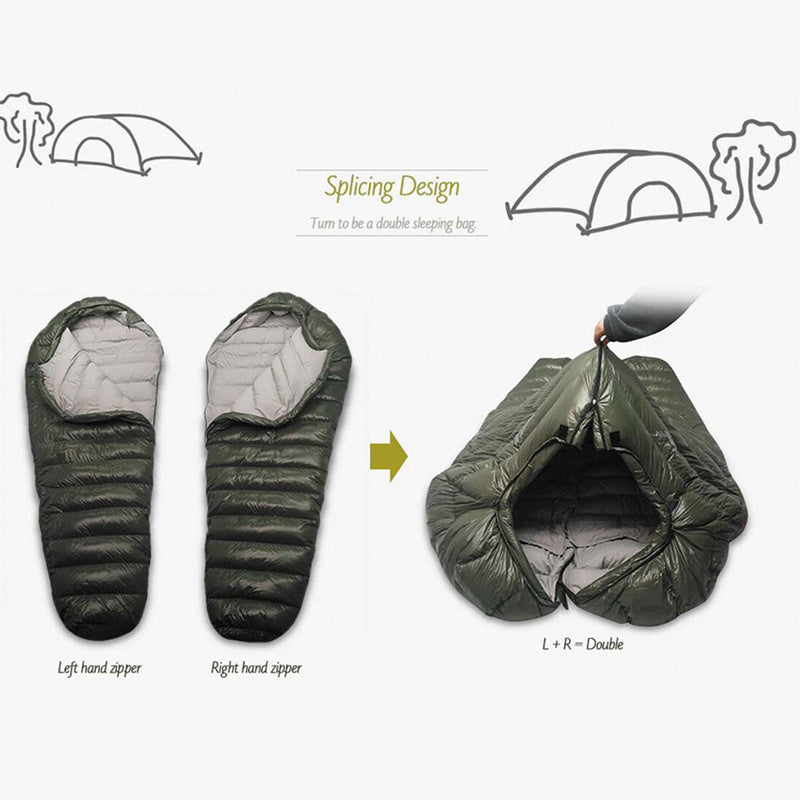 Kamperbox Outdoor Down Sleeping Bag Winter Warm And Waterproof Outdoor Sleeping Bag Camping Tourism Down Sleeping Bag