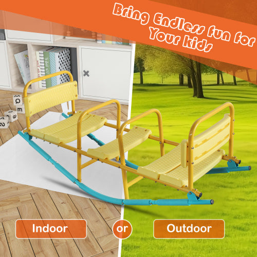 Kindergarten Children Outdoor Rocking Horse Outdoor Park Playground Equipment Double Or Triple Seesaw Swinging Fun