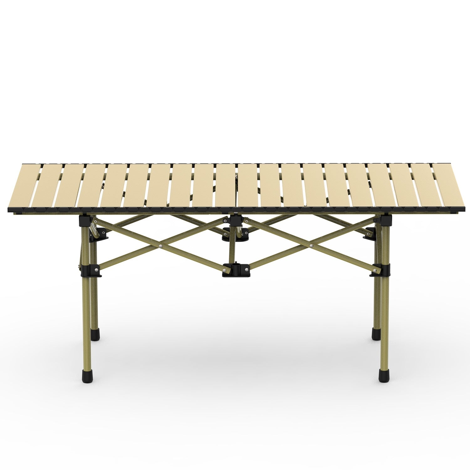 1Pc S Or L Size Options Folding Camping Table Portable Lightweight Carbon Steel Roll-up Picnic BBQ Desk With Carry Bag Heavy Duty For Outdoor Beach Backyard Party Patio Camping Hiking BBQ Picnic