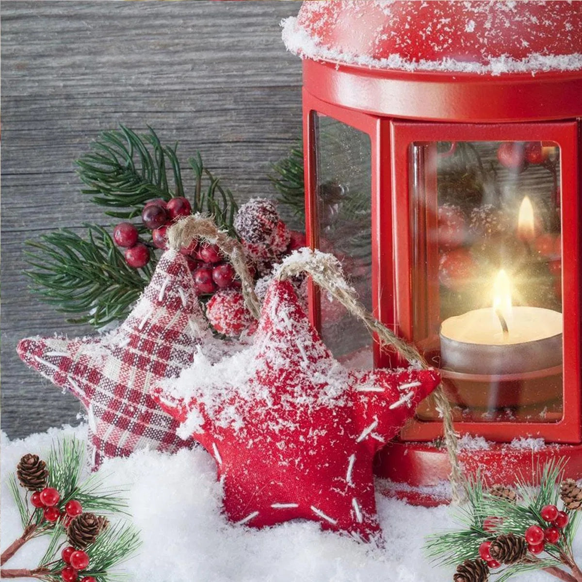 10 PCS Christmas Mini Artificial Pine Picks With Red Berries And Natural Pinecones Evergreen Pine Sprigs Holly Berries Faux Pine Needles For Festival Xmas Decorations Table Centerpiece