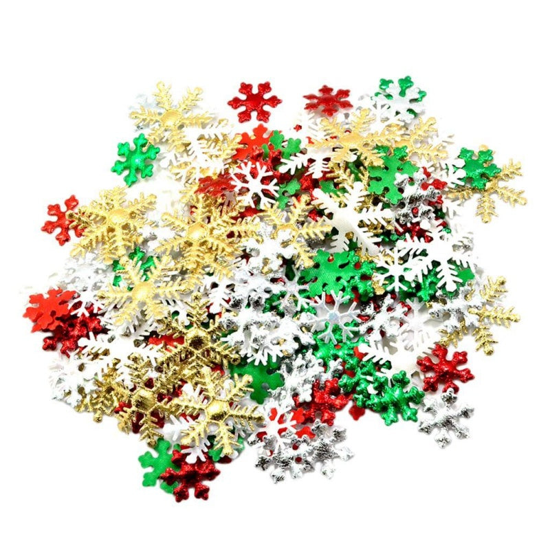 200 Snowflake Flat Decorations For Handmade Card Making