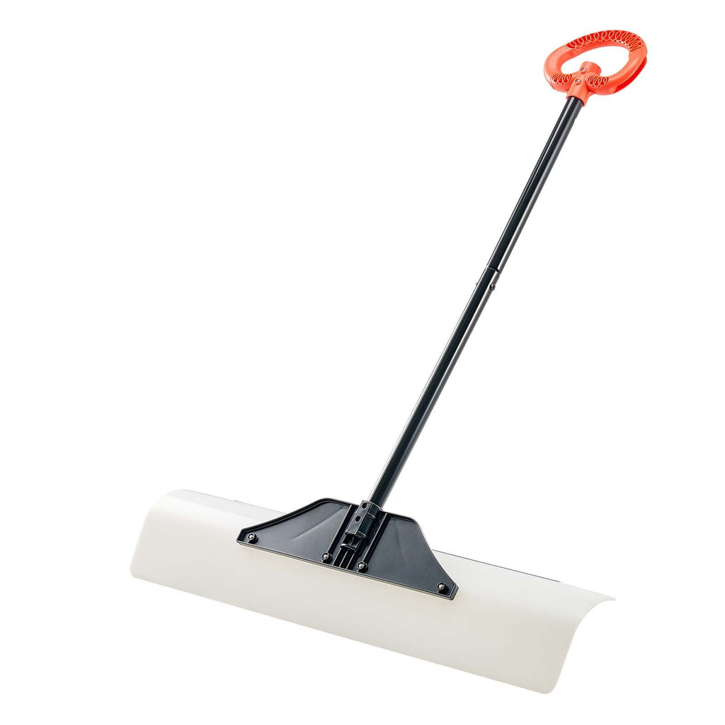 Plastic Snow Pusher Shovel 36in Heavy Duty Snow Plow For Driveway Ergonomic Grip