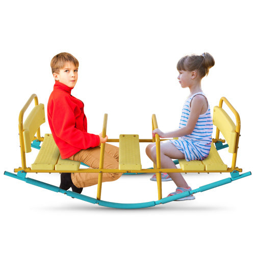 Kindergarten Children Outdoor Rocking Horse Outdoor Park Playground Equipment Double Or Triple Seesaw Swinging Fun