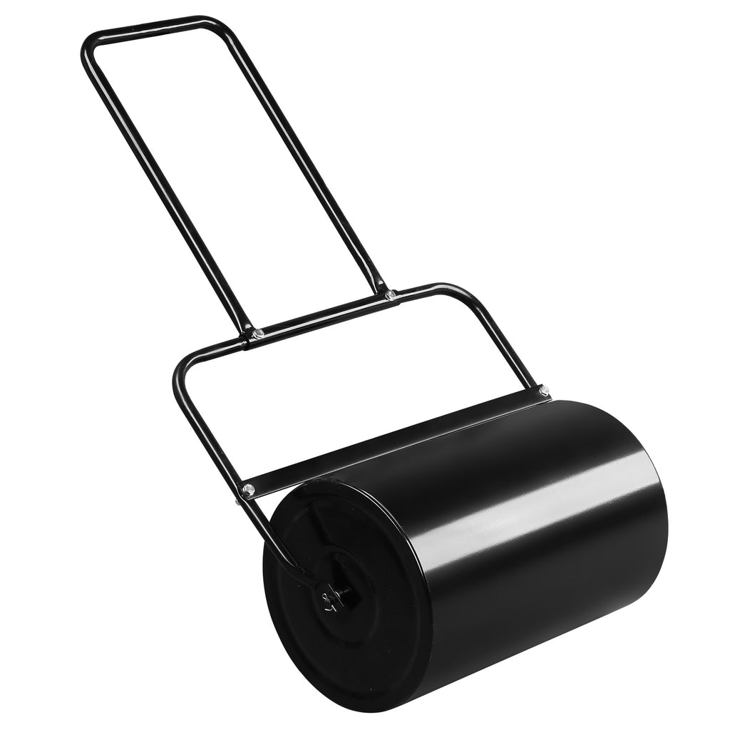 19 Inch Black Iron Lawn Roller Cylindrical