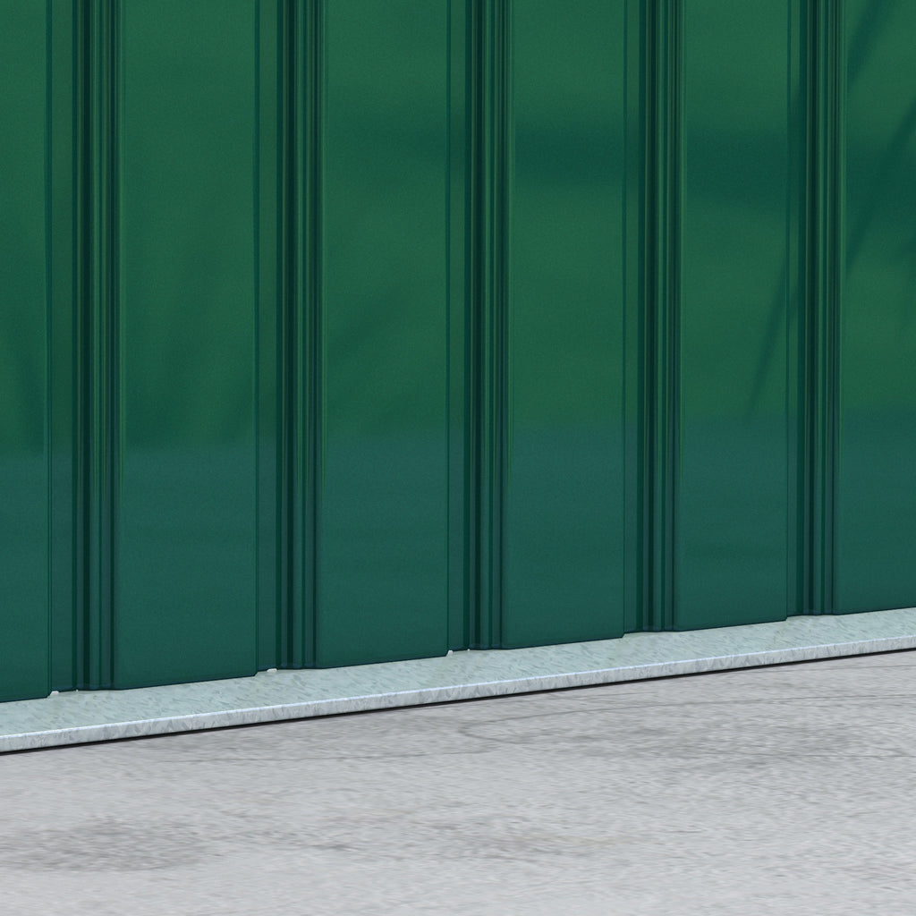 9'x4.5'x5.5' Rust Resistant Metal Garden Shed, Vented, Green White, Perfect For Backyard Lawn Tool Storage  Garden Essentials