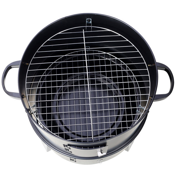 Charcoal Smoked Grill, Outdoor Cooking, 16 Inch Vertical Smoker Portable Grill Suitable For Camping, Black