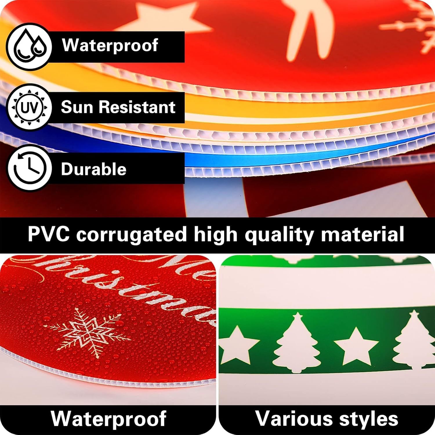 9Pcs Christmas Yard Signs With Stakes And Cords Christmas Balls Yard Signs Decorations For Outdoor Yard Porch Tree Lawn Decorations Xmas Party Decor Clearance