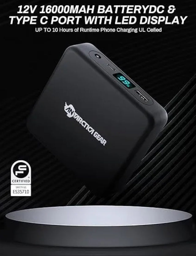 Heated Jacket For Men Soft Shell Heating Hood Jacket ANTARCTICA GEAR Winter Coat For Hunting Camping Climbing