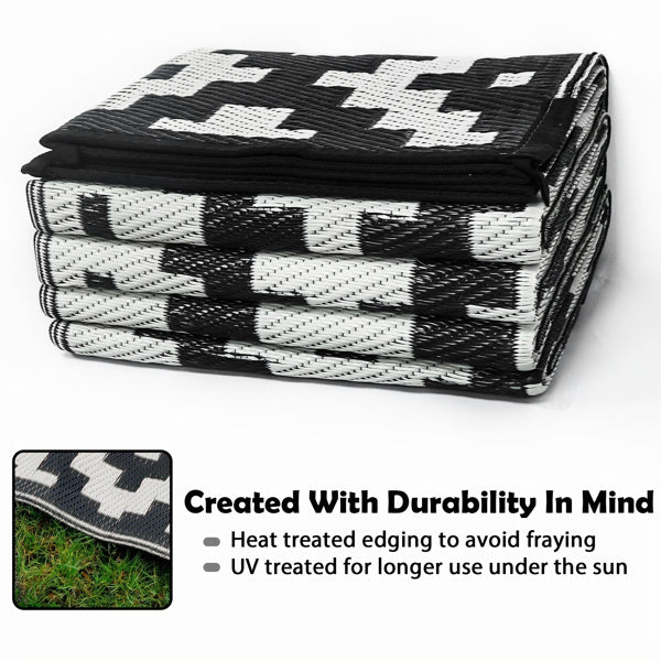 6 X 9ft Camping Carpet, Black And White,shipped From Amazon, Banned From Wal Mart, Not Shipped On Weekends