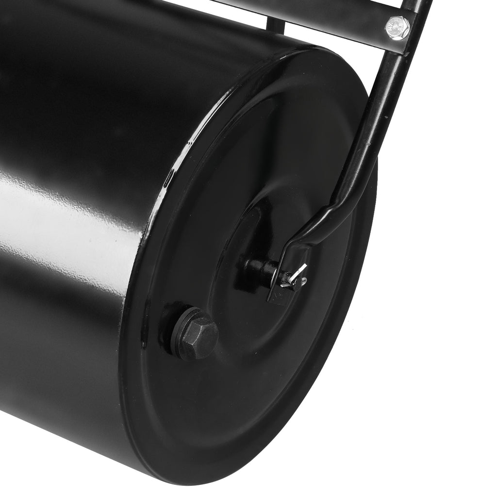 19 Inch Black Iron Lawn Roller Cylindrical