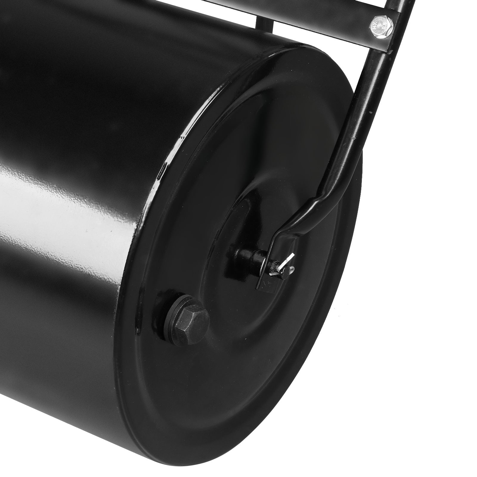 19 Inch Black Iron Lawn Roller Cylindrical