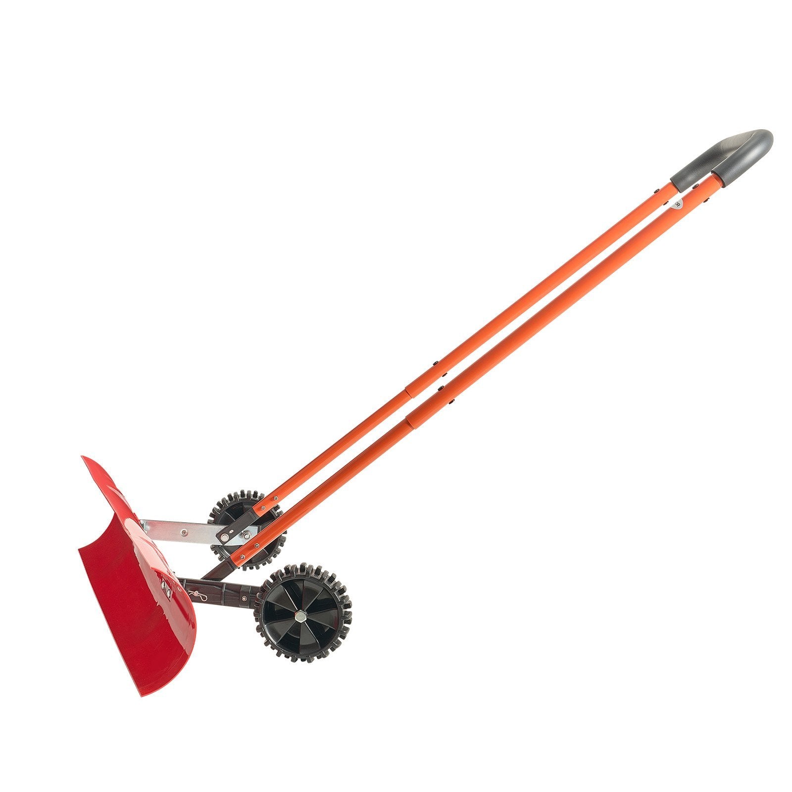 Snow Pusher Shovel With Wheels 37.8 In Plastic Winter Snow Plow For Driveway