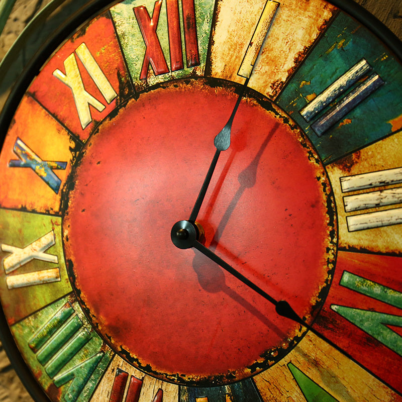 Retro Bike Wall Clock Mural Hanging Wall Clock Living Room Decor Pendant Vintage Watch Ornaments Personality Home Decoration