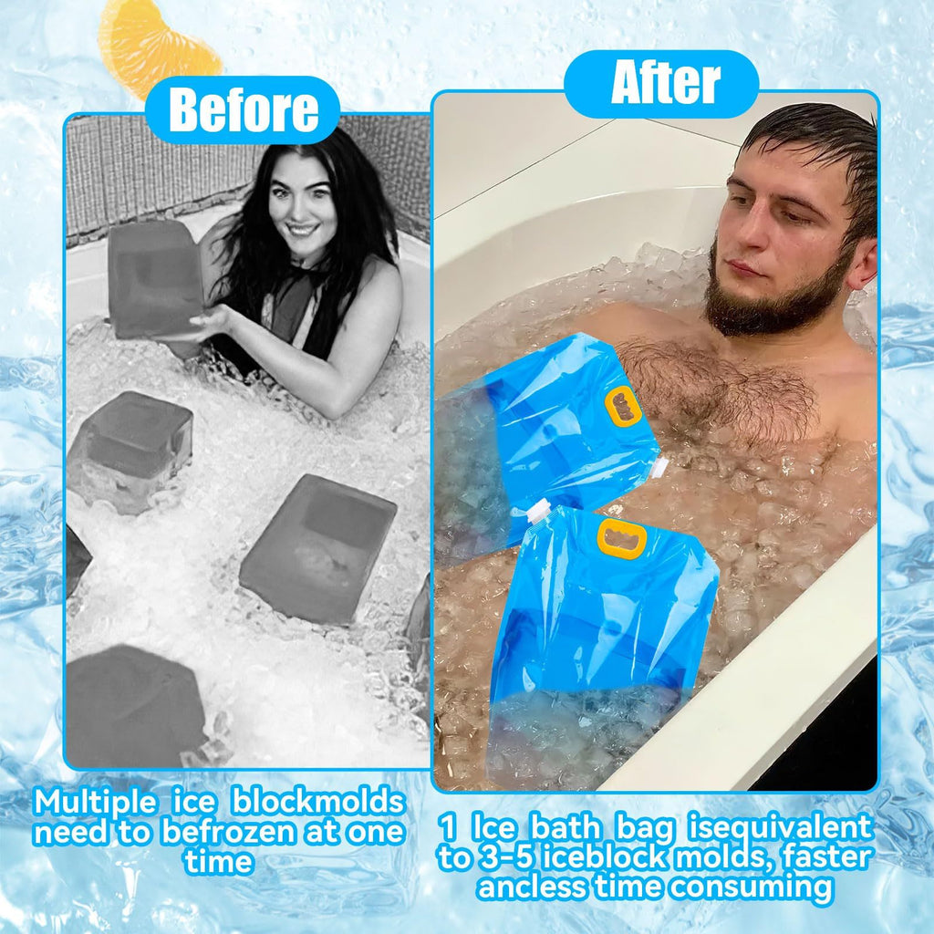 2 Packs Ice Bath Bags, Large Capacity Bathtub Water Bag For Home Cold Plunge Accessories For Cold Water Plunge Tub Portable Ice Bath Bag 10L,Amazon Is Banned