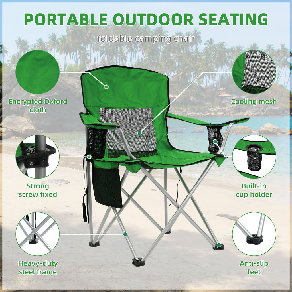 Only Supports Self Pickup  Camping Chair, Portable Folding Outdoor Chair With Armrests, Cup Holder And Carrying Bag, Foldable Chair For Camping, Beach And More. Multiple Colours
