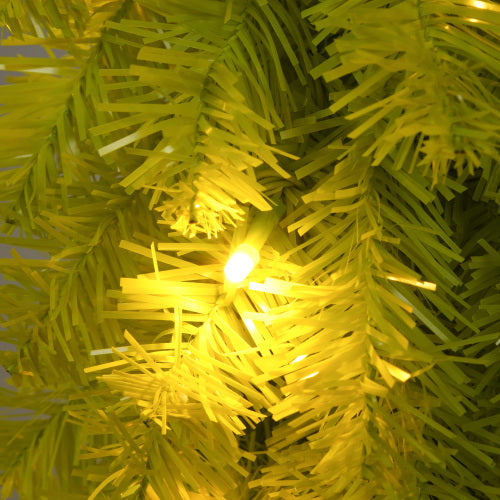 5FT Hinged Fir Artificial Fir Bent Top Christmas Tree, Xmas Tree Bendable Santa Hat Style Christmas Tree Holiday Decoration,400 Branch Tips,  LED Lights X-mas