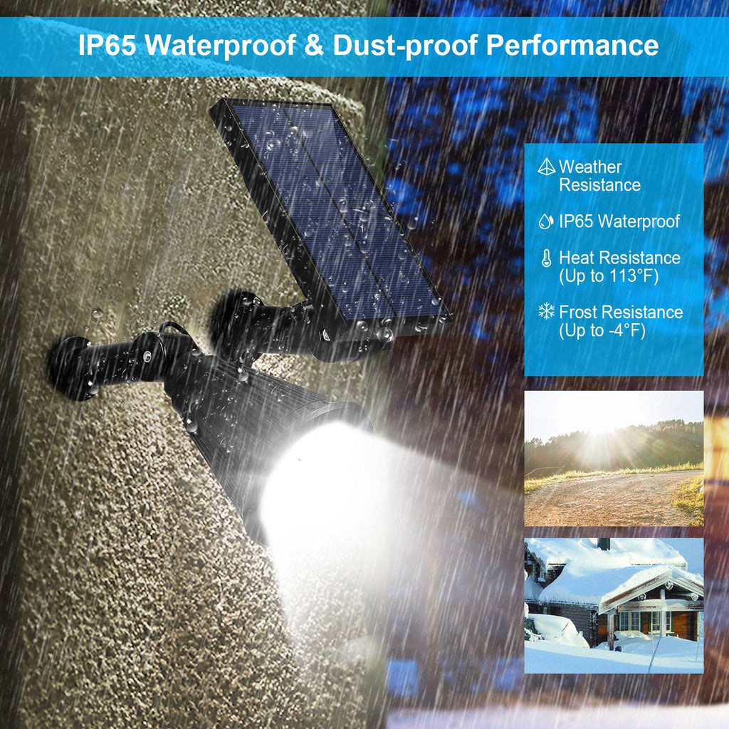 1Pc Solar Powered Spotlight Outdoor Dusk To Dawn Light IP65 Waterproof For Wall Path Lawn Garden Lamp Waterproof