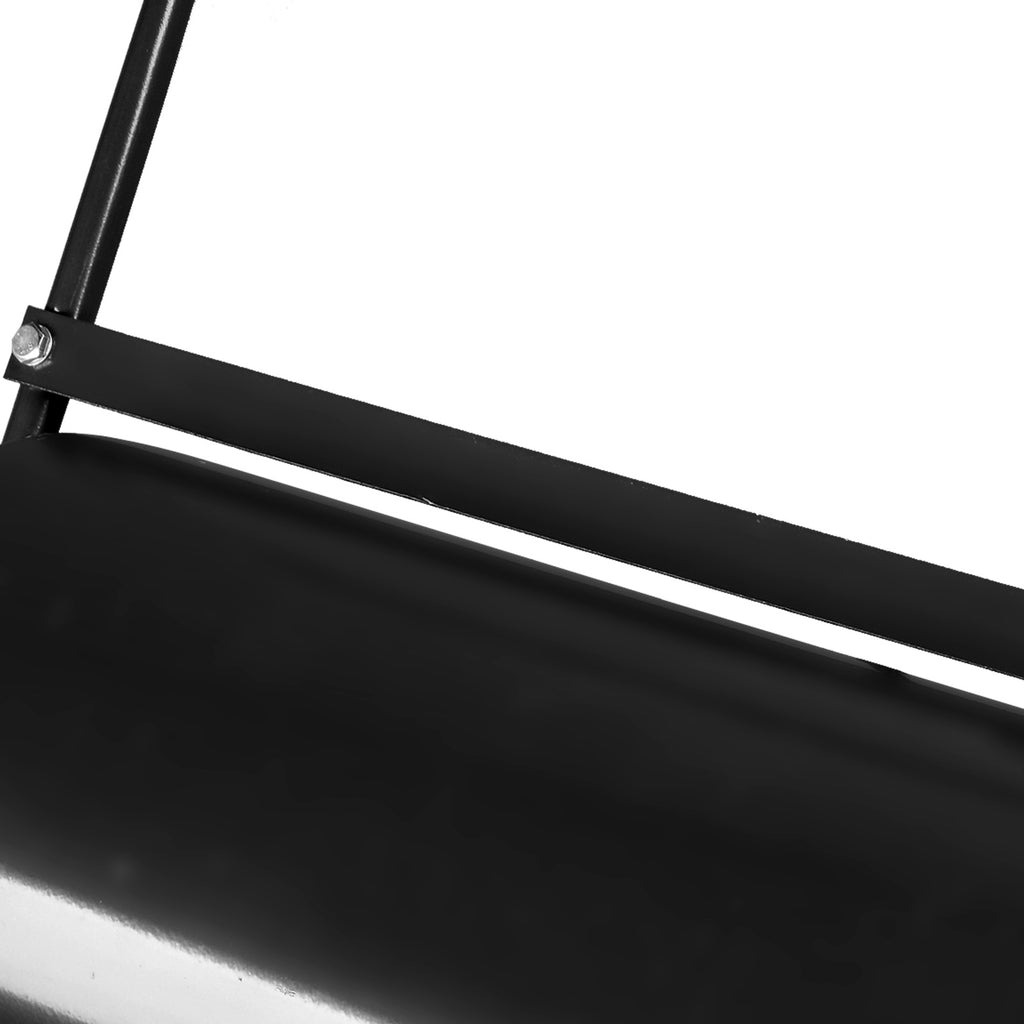 19 Inch Black Iron Lawn Roller Cylindrical