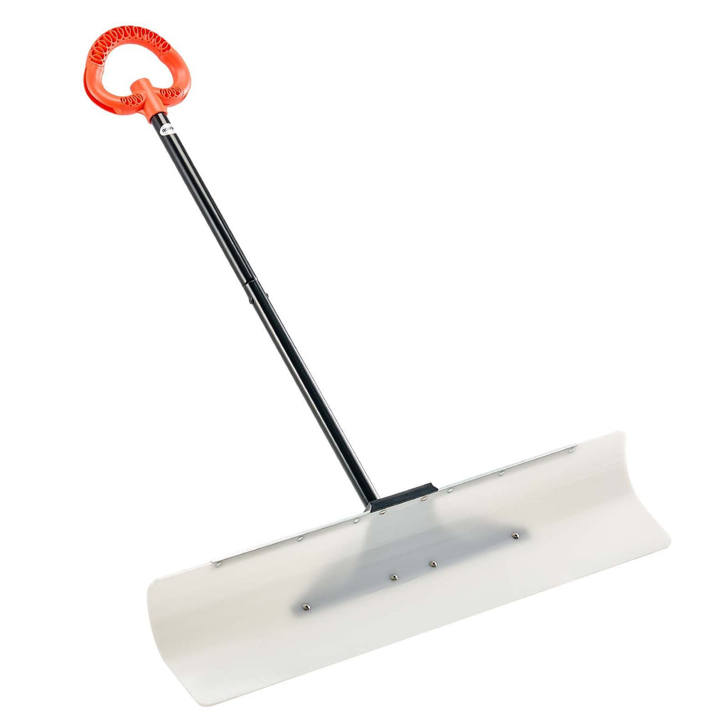Plastic Snow Pusher Shovel 36in Heavy Duty Snow Plow For Driveway Ergonomic Grip