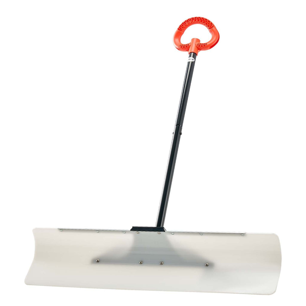 Plastic Snow Pusher Shovel 36in Heavy Duty Snow Plow For Driveway Ergonomic Grip