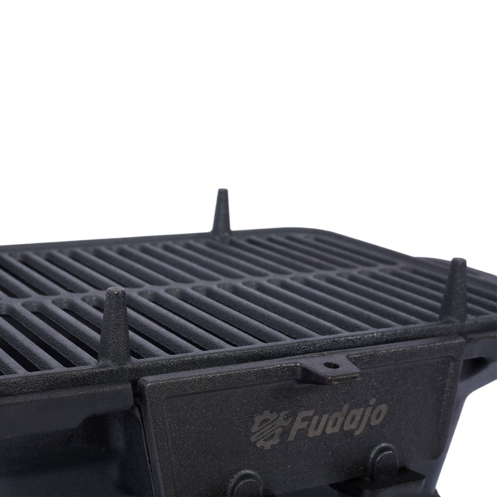 Outdoor Oval Cast Iron Grill, Portable Charcoal Grill, And Desktop Cast Iron Frying Pan