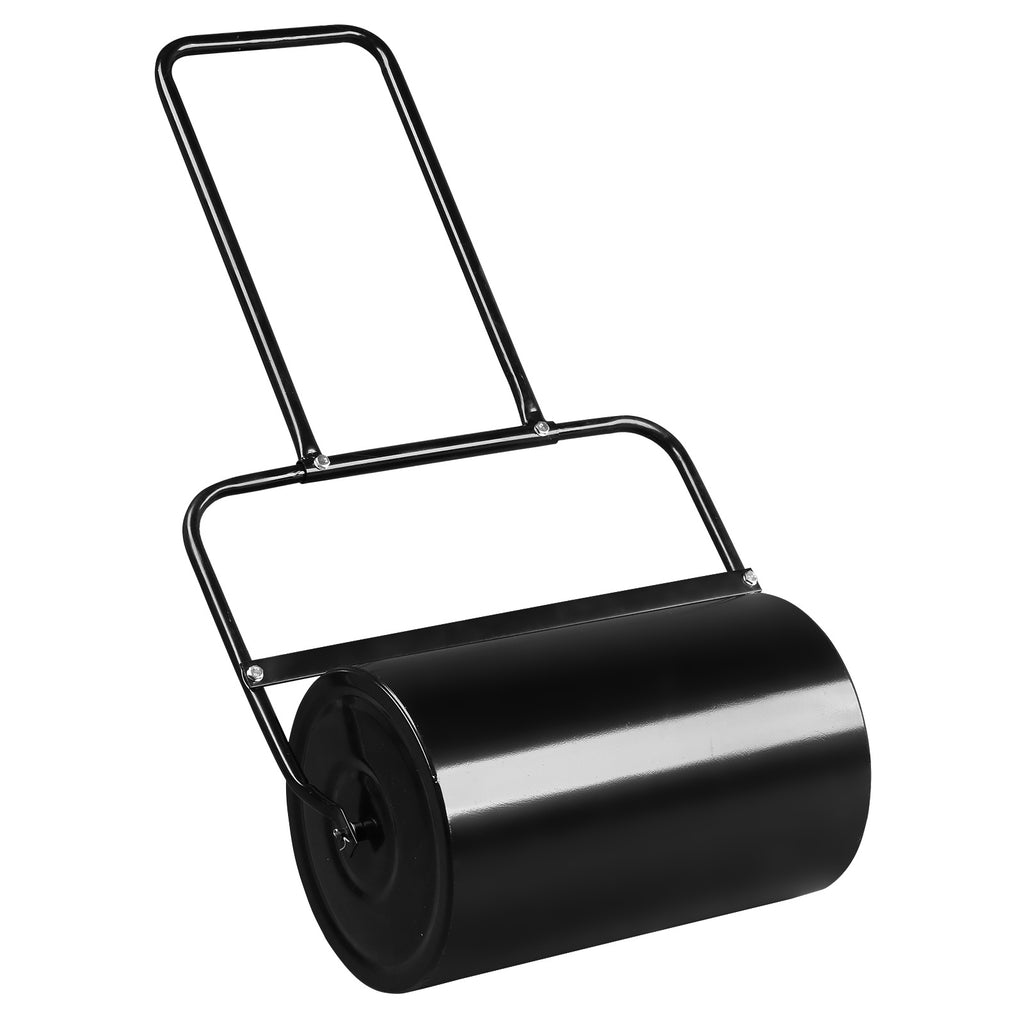 19 Inch Black Iron Lawn Roller Cylindrical