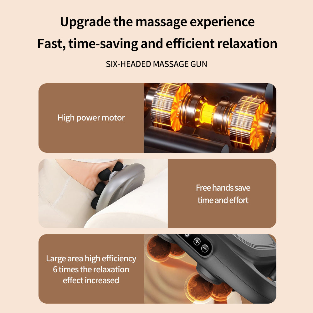 Trending 6-Head Smart Massager Heating Adjustable Intensity For Ultimate Relaxation