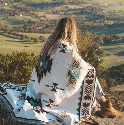 Portable Ramadan Vintage Picnic Mat, Bohemian Style Blanket, For Outdoor Picnic Camping