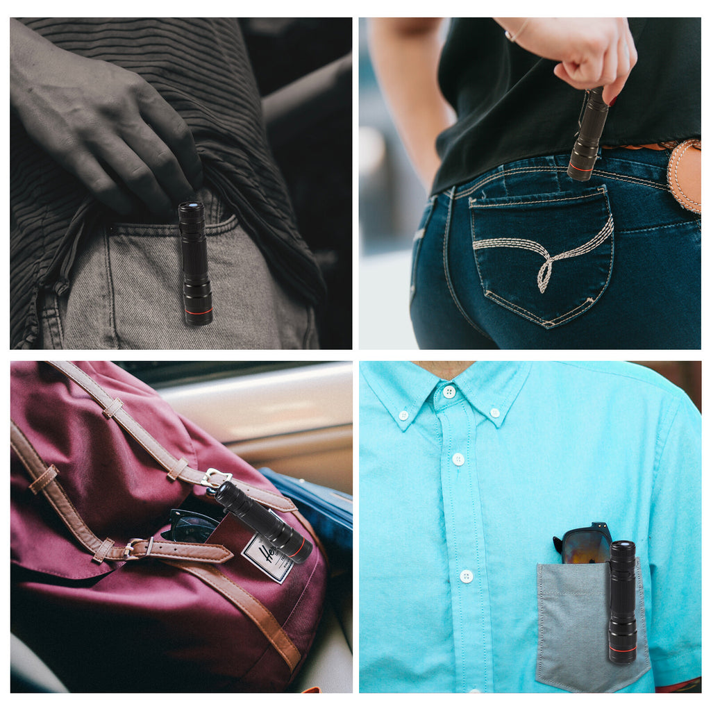 LED Military Flashlight USB Rechargeable Tactical Zoom Torch Most Powerful Mini Pen Light