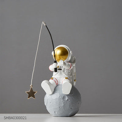 Astronaut Clock Ornaments Desktop Creative Small Clock