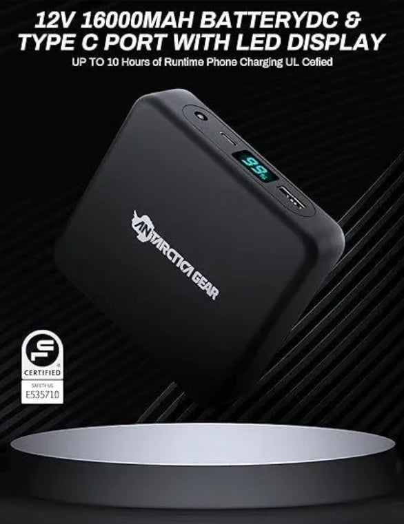 Heated Jacket For Men Soft Shell Heating Hood Jacket ANTARCTICA GEAR Winter Coat For Hunting Camping Climbing